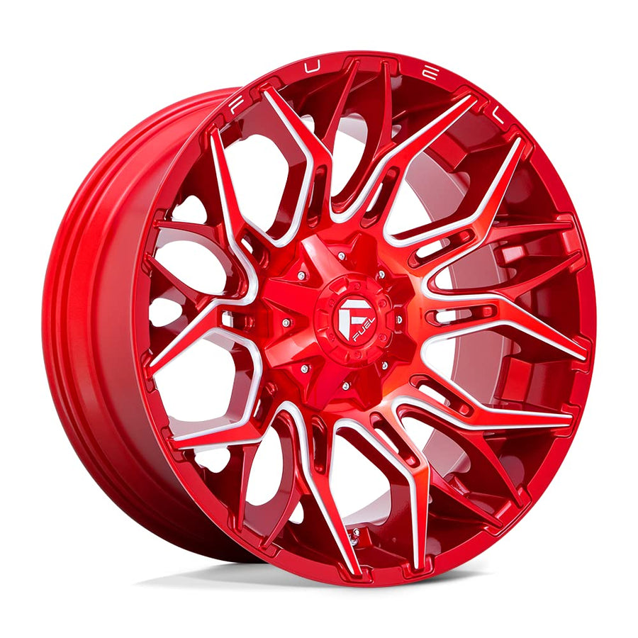 1PC Fuel D771 22X10 8X6.5 GL-RED-MILL -18MM - D77122008247