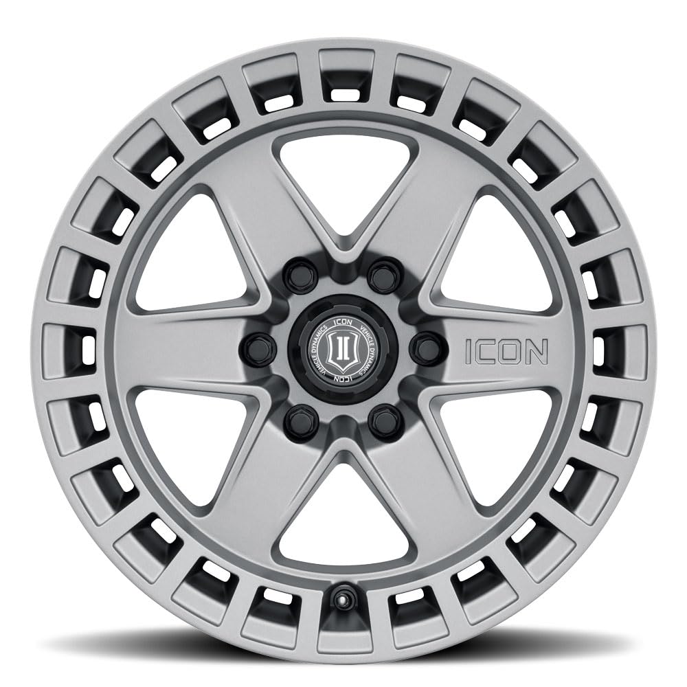 Raider ICON Alloys, Titanium, 17 x 8.5/6 x 120, 0mm Offset, 4.75" BS, 3417859447TT