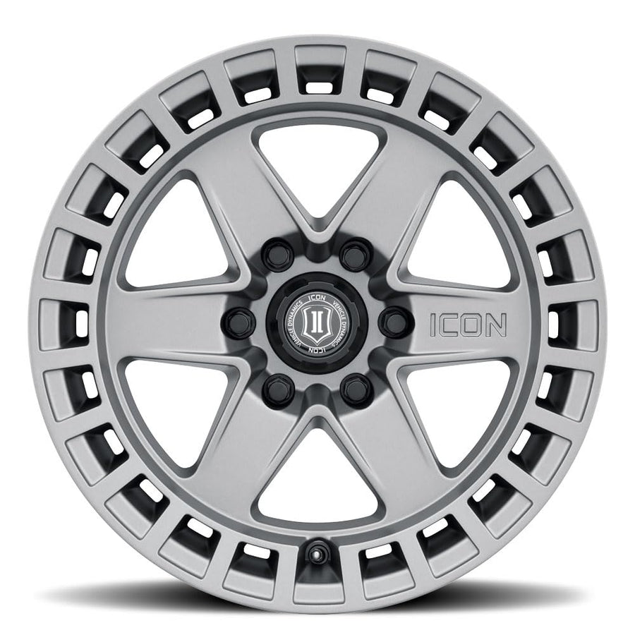 Raider ICON Alloys, Titanium, 17 x 8.5/6 x 120, 0mm Offset, 4.75" BS, 3417859447TT