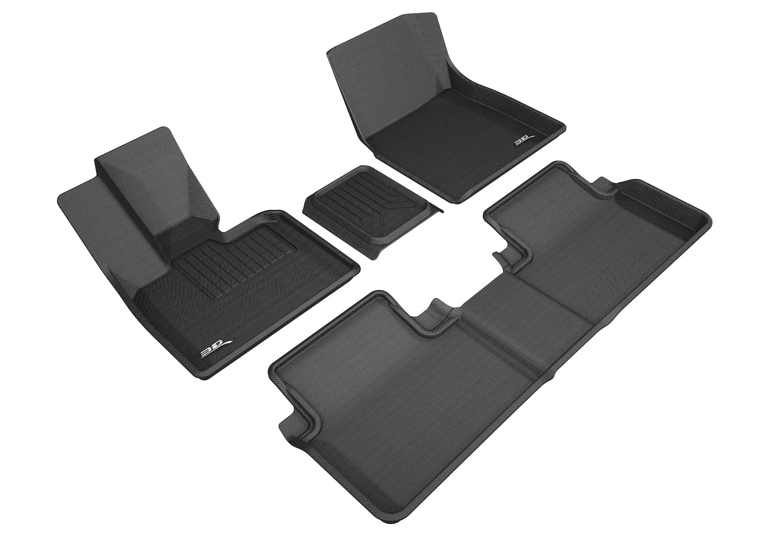 Kagu Floor Mat 3D MAXpider Custom Fit (Black) Compatible with BMW i3 2014-2021 - R1 R2 (3Pcs R1)