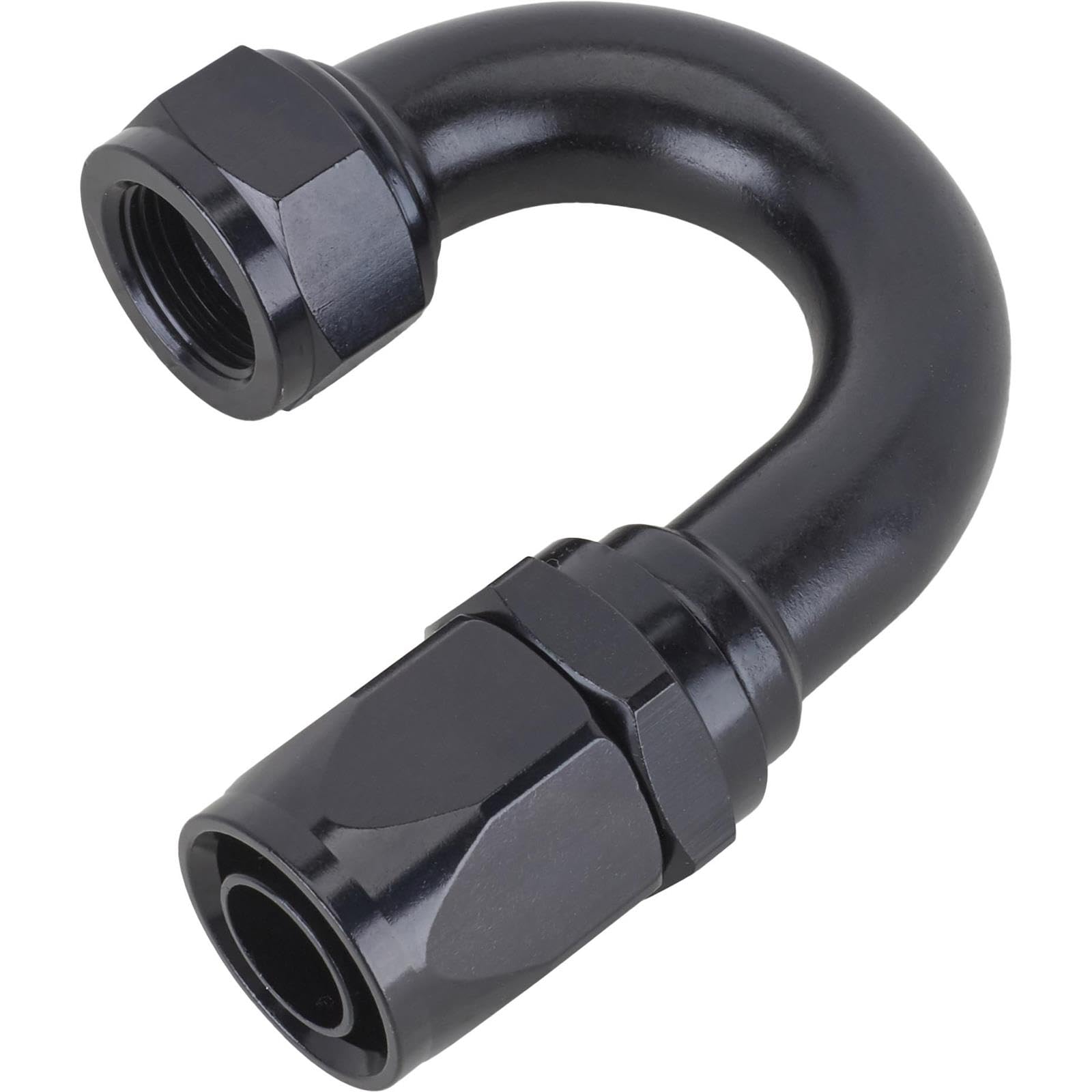 Fragola Performance Systems #12 Fem X #16 Hose 180 Deg Expanding Hose End Black 231813-BL