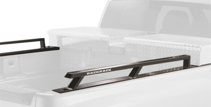 BACKRACK RealTruck Side Rails to use w/ 21" Toolbox | Black, No Drill | 65520TB | Fits 2014-2018 Chevrolet/GMC Silverado/Sierra 1500 6.5' Bed