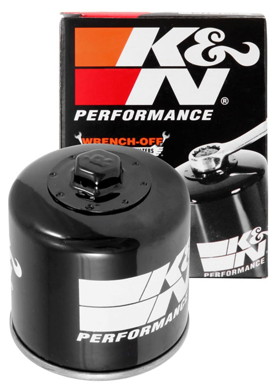 K&N Motorcycle Oil Filter: Premium High Performance, Designed to be used with Synthetic or Conventional Oils, Wrench Off Nut: Fits Select Buell Vehicles, KN-177