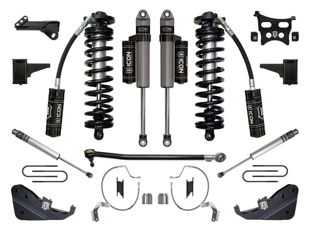 2023-2025 Ford F-250/F-350 Super Duty ICON 4WD, 4-5.5" Lift, Stage 4 Coilover Conversion System