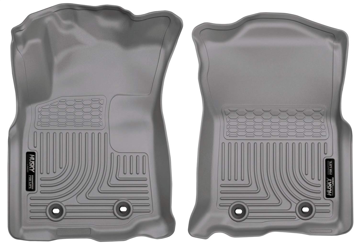 Weatherbeater Husky Liners | Fits 2018 - 2023 Toyota Tacoma, (AutoLineric Transmission, Double Cab, Access Cab) - Front Liners, Grey | 13972