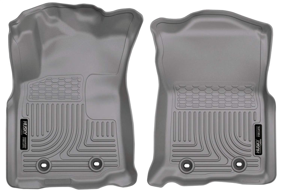 Weatherbeater Husky Liners | Fits 2018 - 2023 Toyota Tacoma, (AutoLineric Transmission, Double Cab, Access Cab) - Front Liners, Grey | 13972