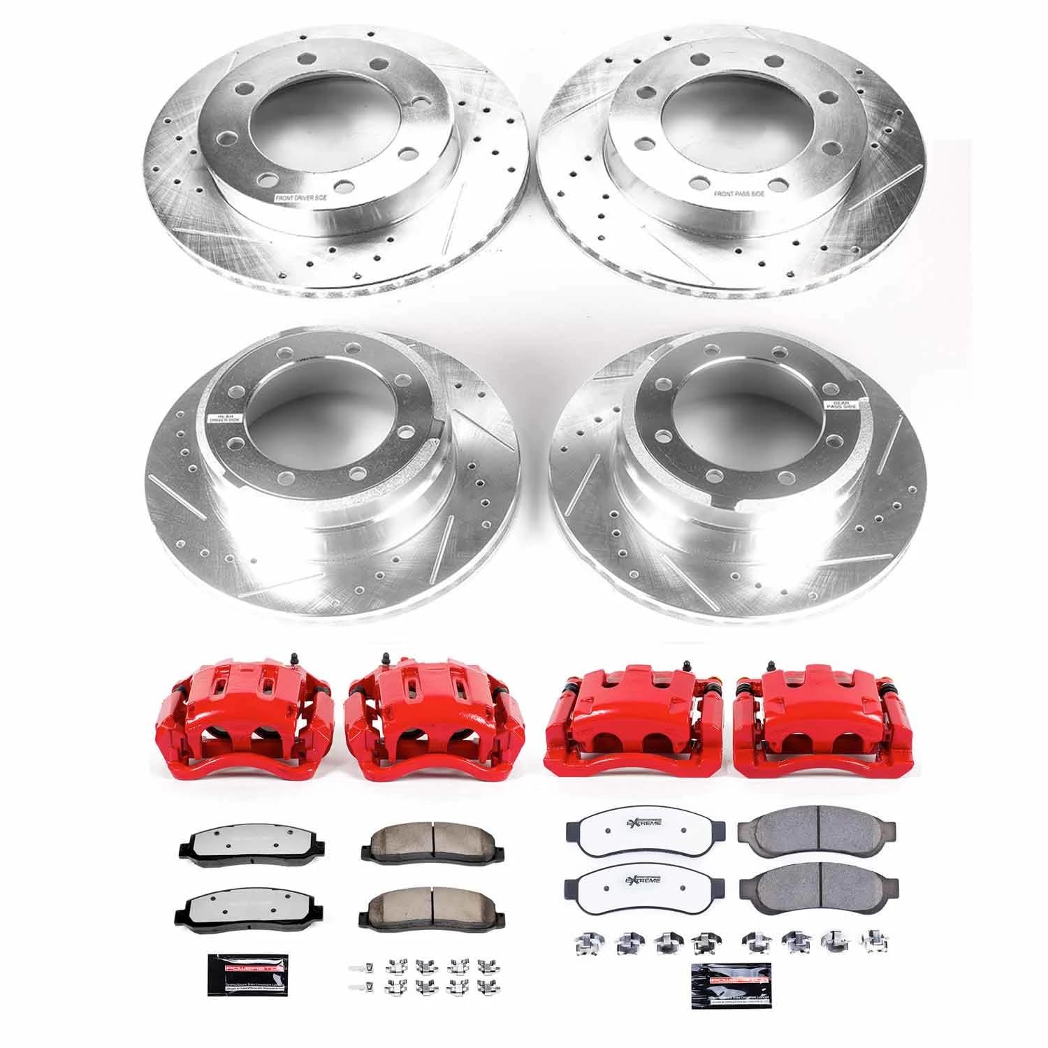Power Stop Brake Kit KC5574-36 with Caliper (Front and Rear Truck Tow), 1 Pack For Ford F-350 Super Duty 2010-2011, Ford F-450 Super Duty 2010-2012 [Model Specific]
