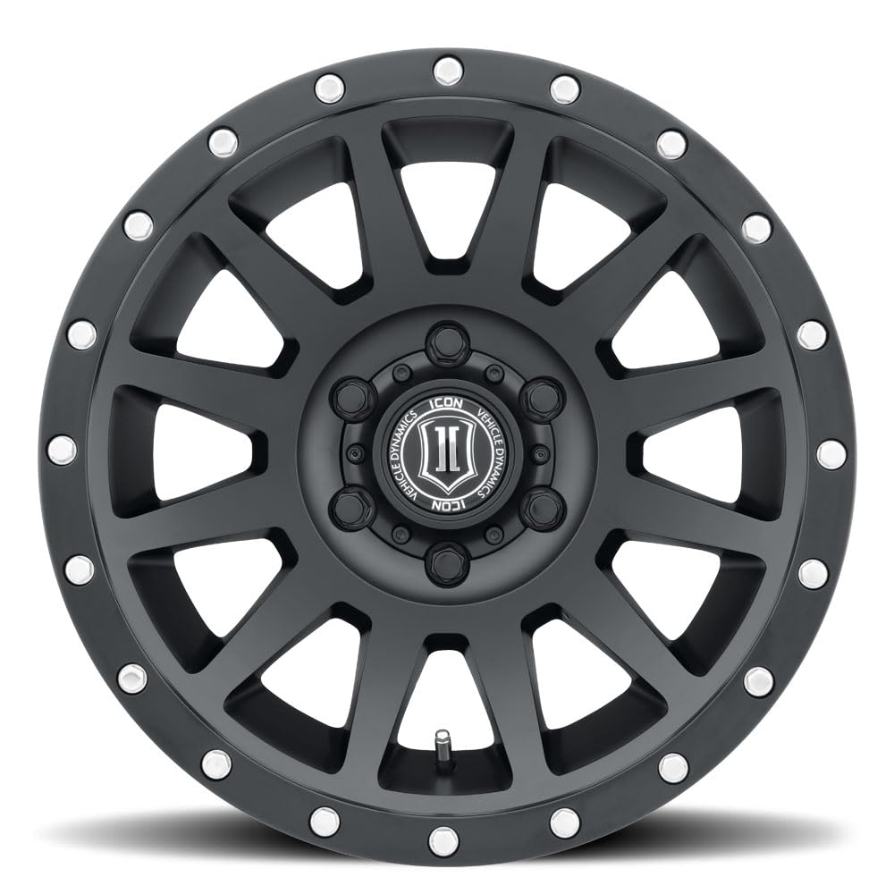 ICON Alloys Satin Black Compression, 18 x 9/6 x 135, 6mm Offset, 5.25" BS, 2018906352SB