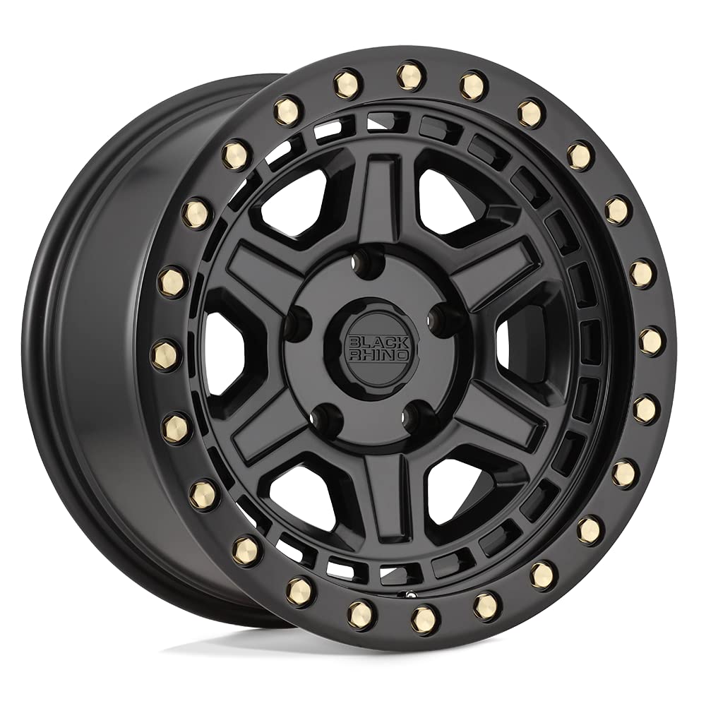 RENO Black Rhino Hard Alloys 17X9 5X5.0 4.29-18mm MATTE BLACK W/BRASS BOLTS - 1790REN-85127M71