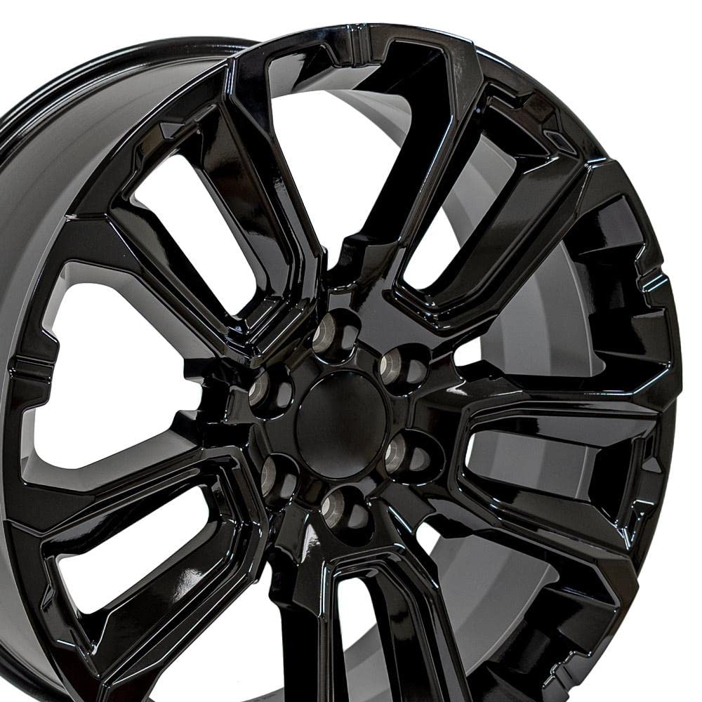 22 Inch OE Wheels CV68 Rim Fits Suburban 1500 High Country Style 6x139.7 22x9 Gloss Black - Hollander 14088 (1)