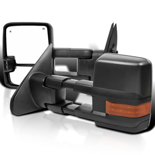 Spec-D Tuning Heated Power Tow Mirrors w/LED Signal + Blind Spot Compatible with 2007-2021 Toyota Tundra, 2008-2017 Toyota Sequoia Left + Right Pair