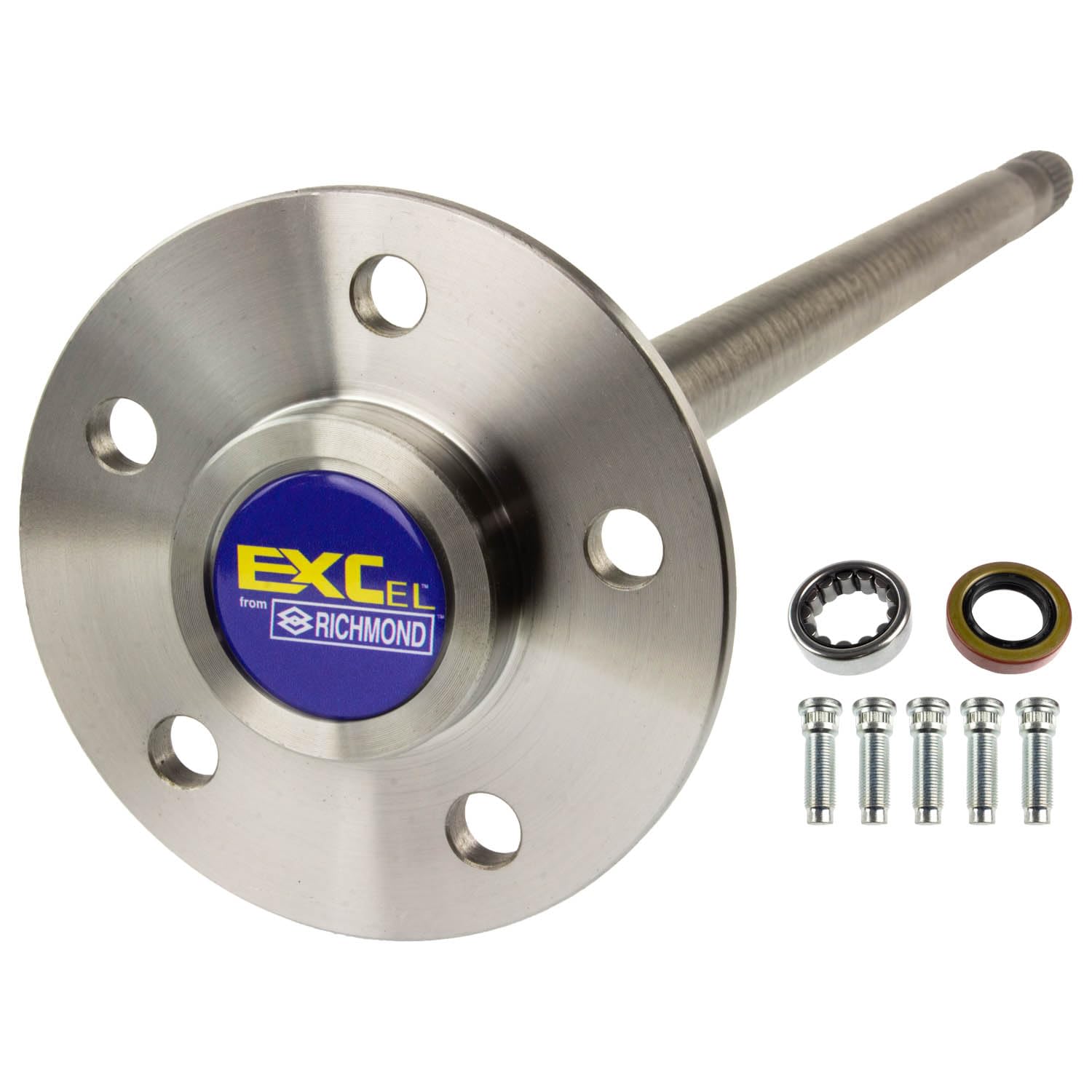 Drive Axle Shaft Assembly EXCel For Ford 7.5", 8.8"; 30.25" Overall Length; 5 X 4.5 Lug Pattern; 28 Spline; Includes Bearing, Seal And Studs