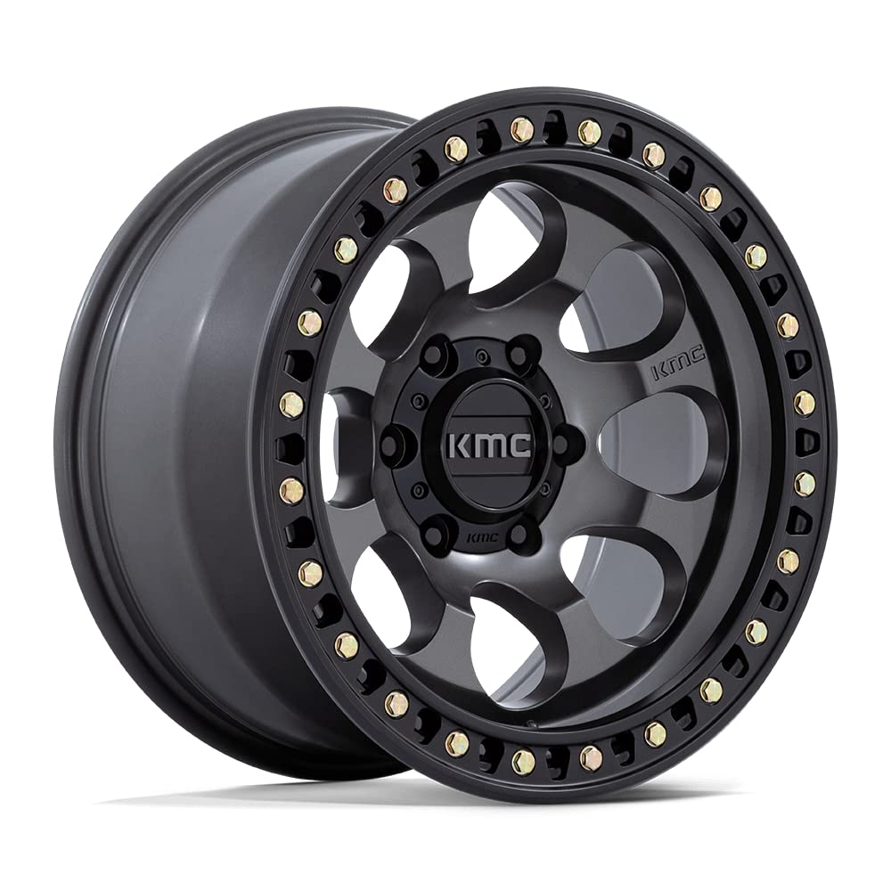 KMC Wheels 18X9 RIOT SBL 5X5.05.71 18mm ANTHRACITE WITH SATIN BLACK LIP - KM550AB18905018