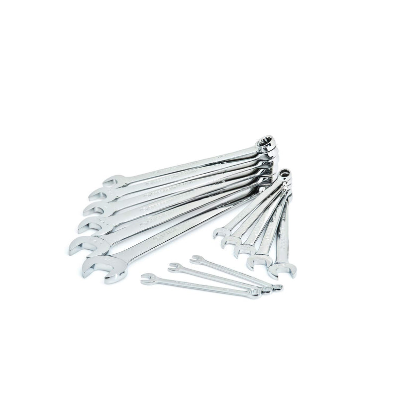Crescent 12 Point 14 Piece SAE Combination Wrench Set with Tool Roll - CCWS4
