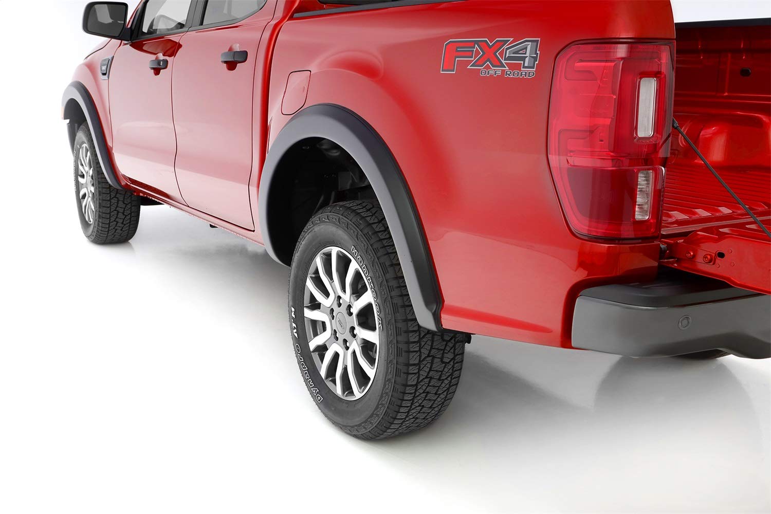 Lund Sport Style SX133SB Rear Fender Flares 2pc. Rear Set for 2019 Ford Ranger SuperCrew & SuperCab, Smooth Black
