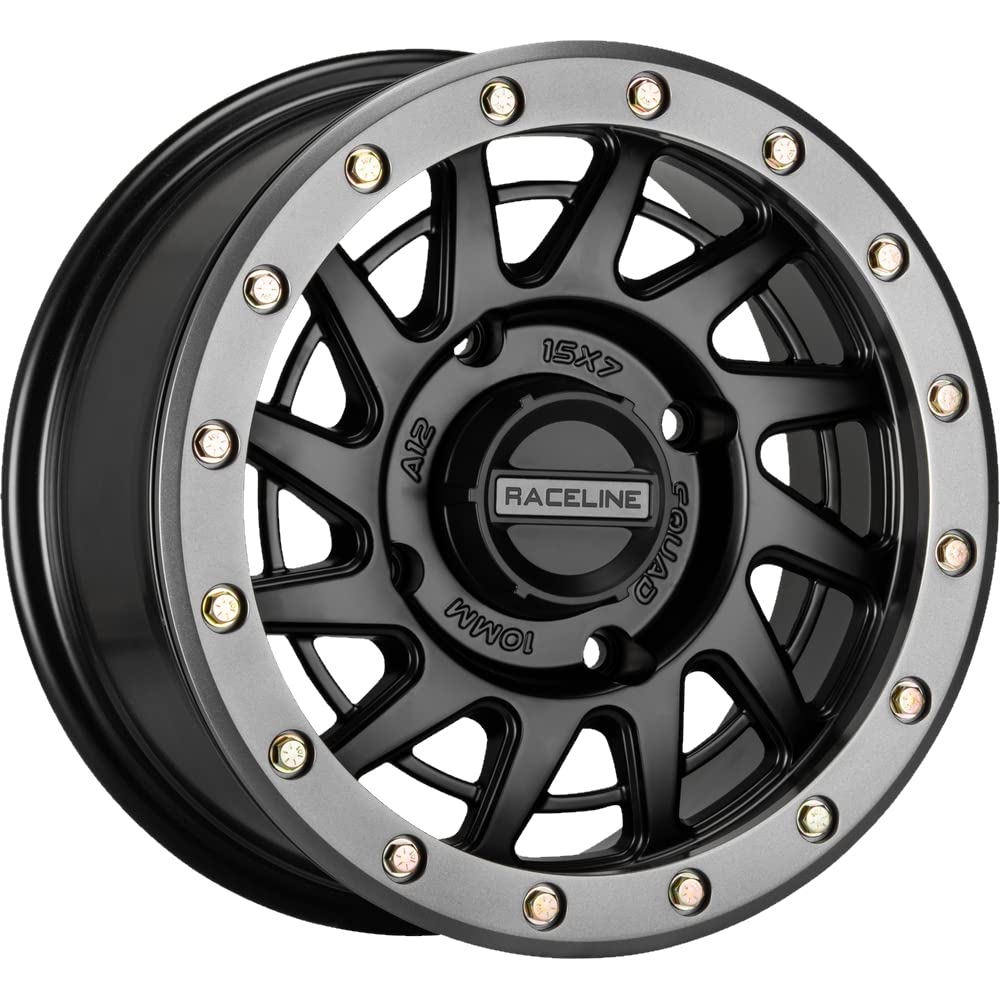 Squad Raceline Beadlock Wheel-15x7-6+1-4/15 Black Wheel with Aluminum,Gunmetal,Zinc (15 x 1. inches /1 x, 1 mm Offset)