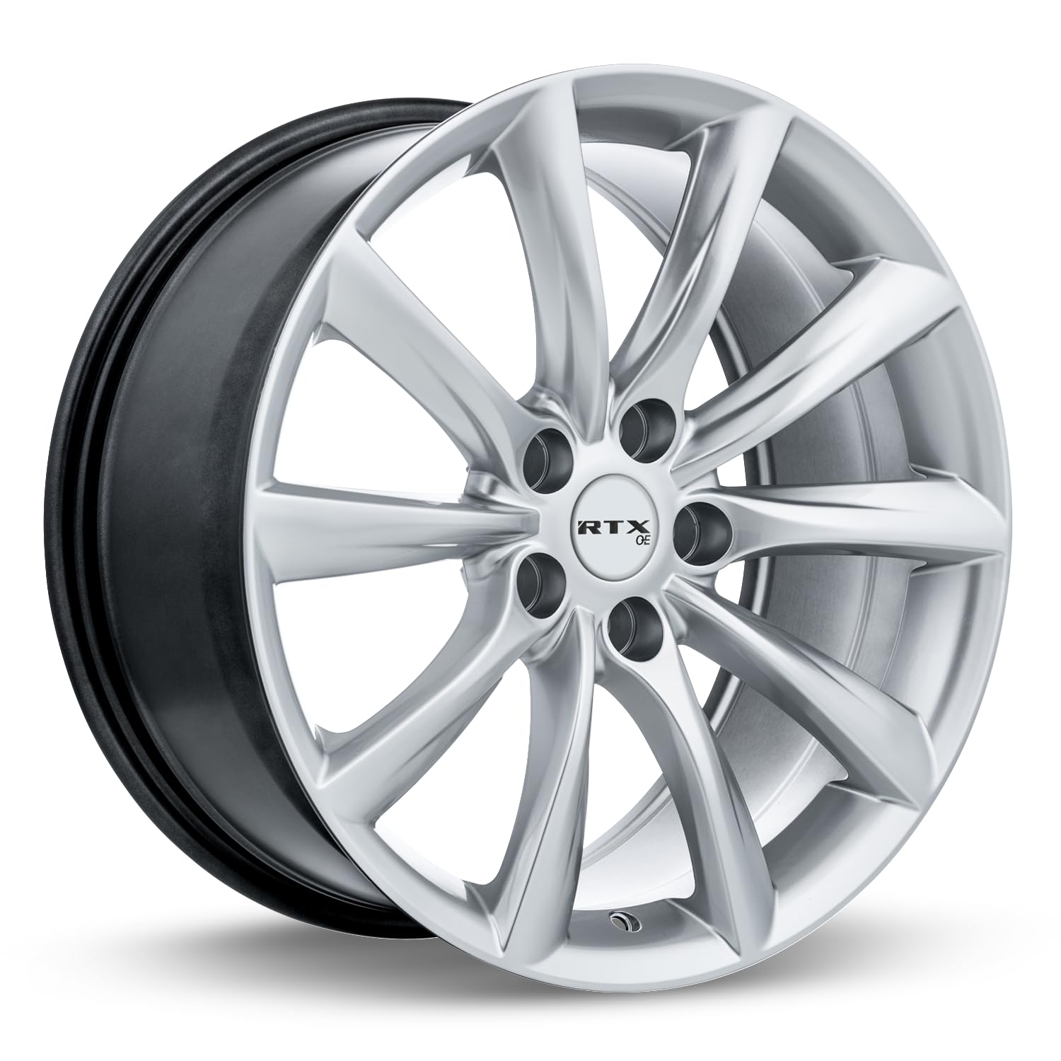 ALTO RTX Custom Wheel - 19x8.5, 35 Offset, 5x114.3 Bolt Pattern, 64.1mm Hub - Hyper Silver Rim