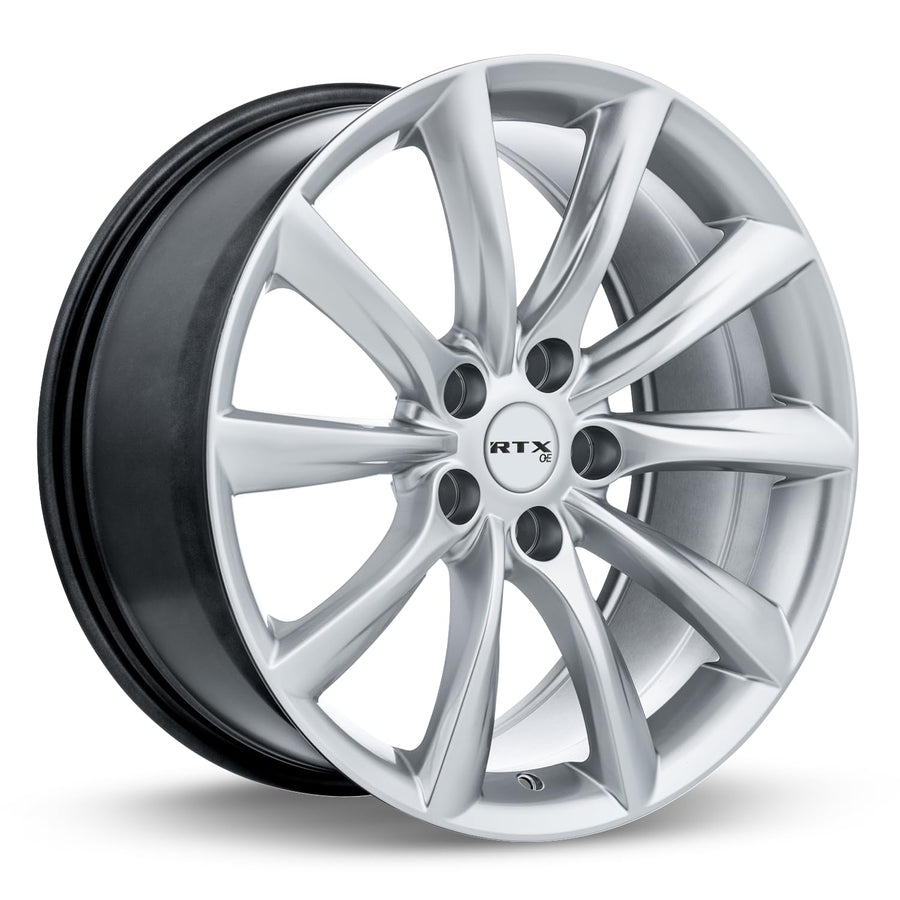 ALTO RTX Custom Wheel - 19x8.5, 35 Offset, 5x114.3 Bolt Pattern, 64.1mm Hub - Hyper Silver Rim