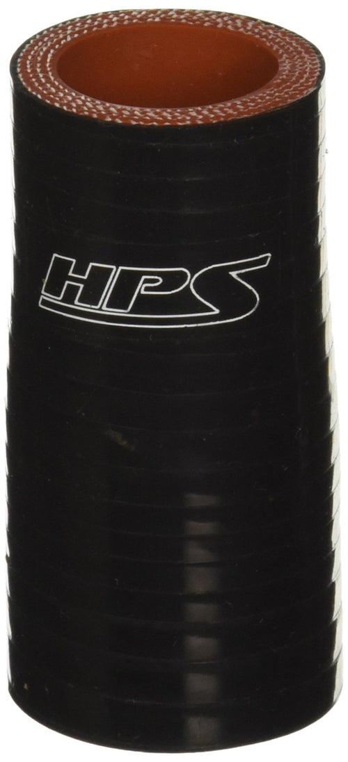 HPS Silicone HTSR-100-112-BLK High Temperature 4-ply Reinforced Reducer Coupler Hose, 100 PSI Maximum Pressure, 3" Length, 1" > 1-1/8" ID, Black