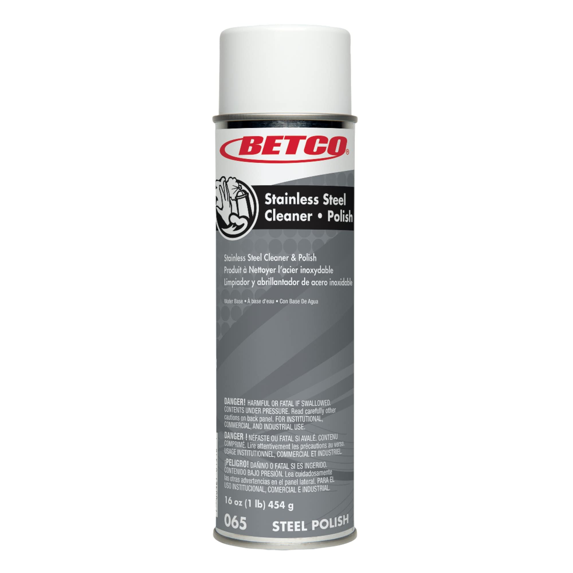 Aerosol Betco® Stainless Steel Cleaner and Polish, 17 Oz Can, Case of 12
