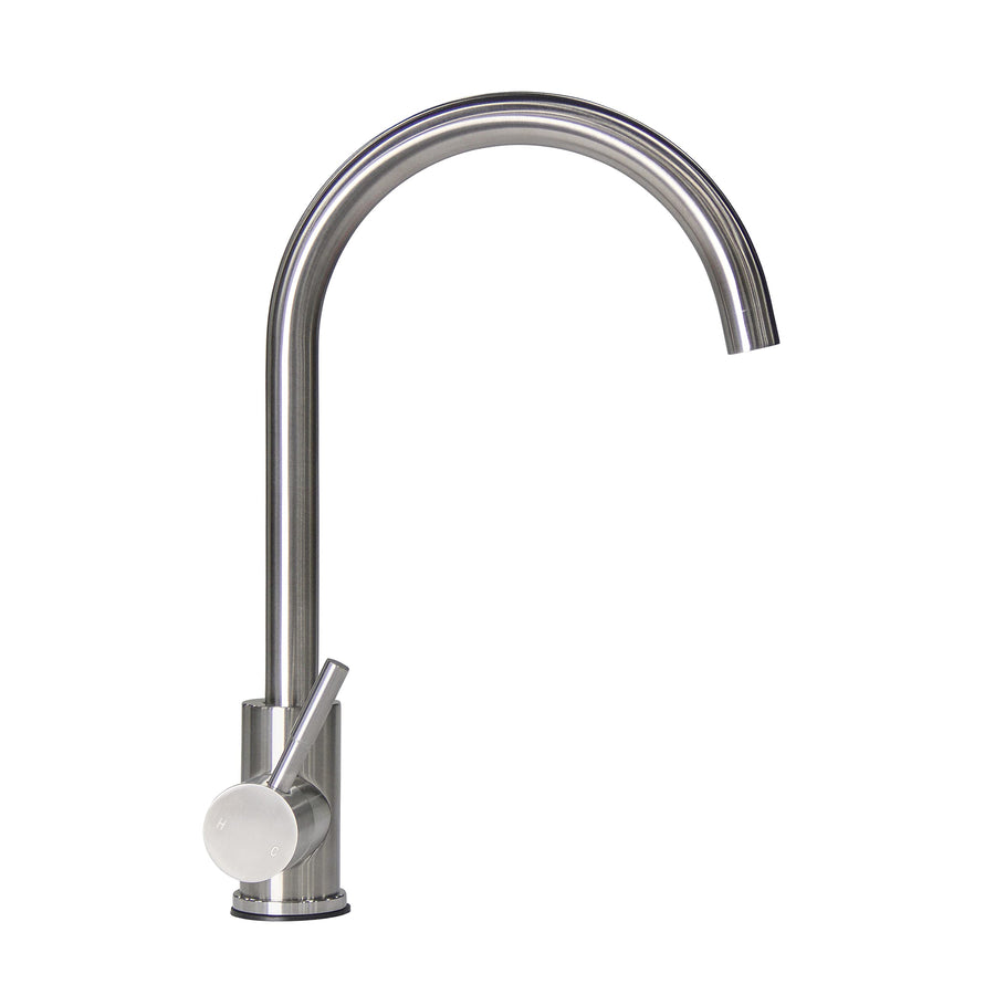 Lippert Components Curved Gooseneck Flow Max Kitchen Faucet for RVs and Residential