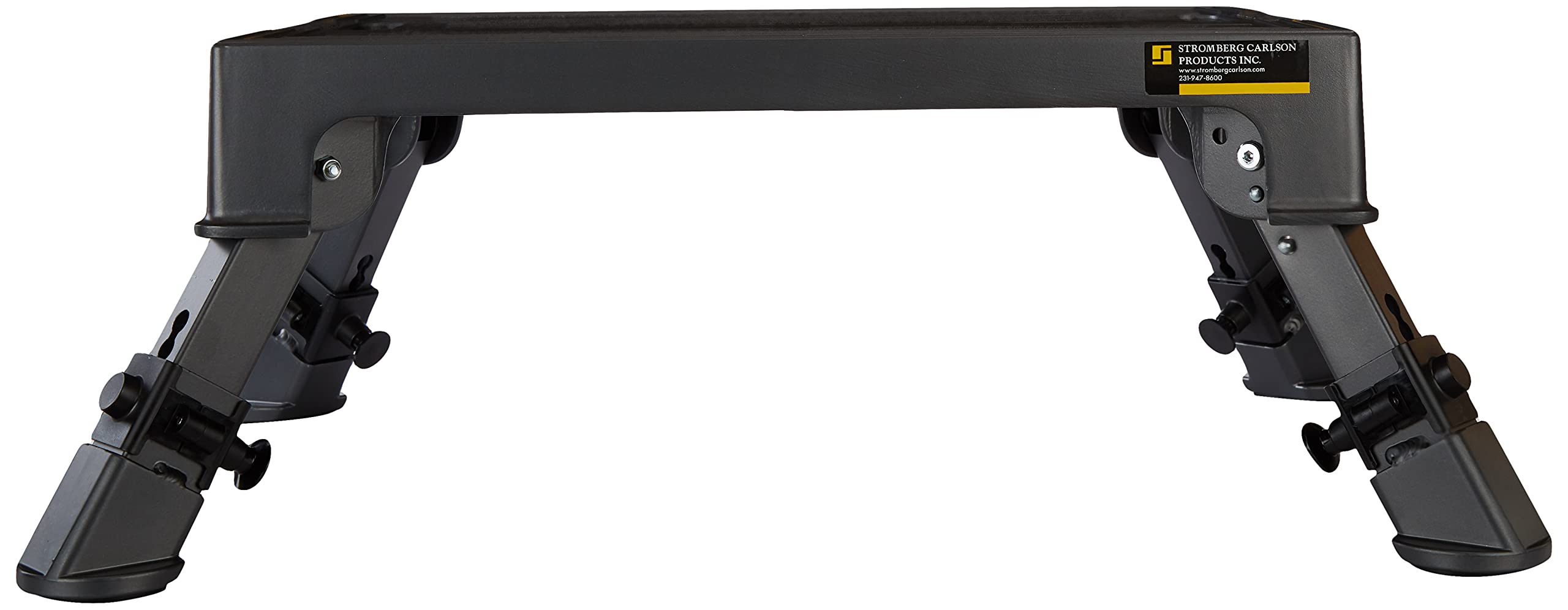 Adjustable Stromberg Carlson 19″ x 14″ RV Platform Step, Heavy Duty Cast Aluminum, Portable Step Stool for Travel Trailers, Trucks, Adjusts 7-3/16″ to 8-9/16″, 1000 lbs Capacity, Rubber Feet