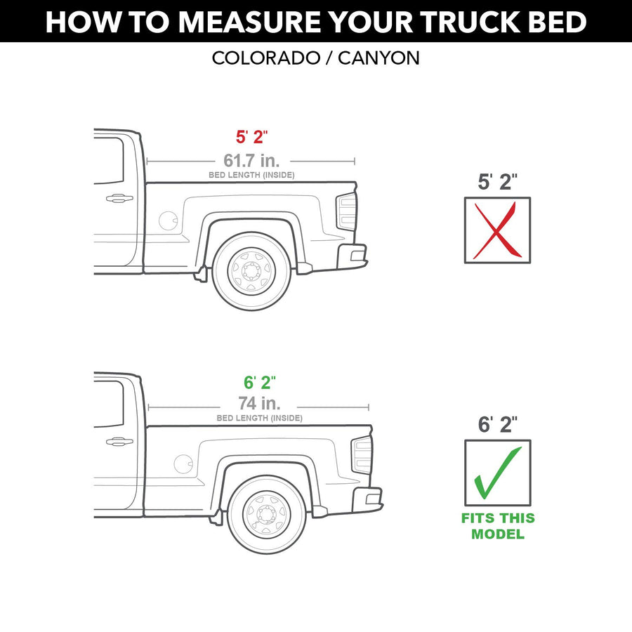 TruXedo RealTruck Lo Pro Soft Roll Up Truck Bed Tonneau Cover | 553301 | Fits 2015 - 2022 Chevy/GMC Colorado/Canyon 6' 2" Bed (74")