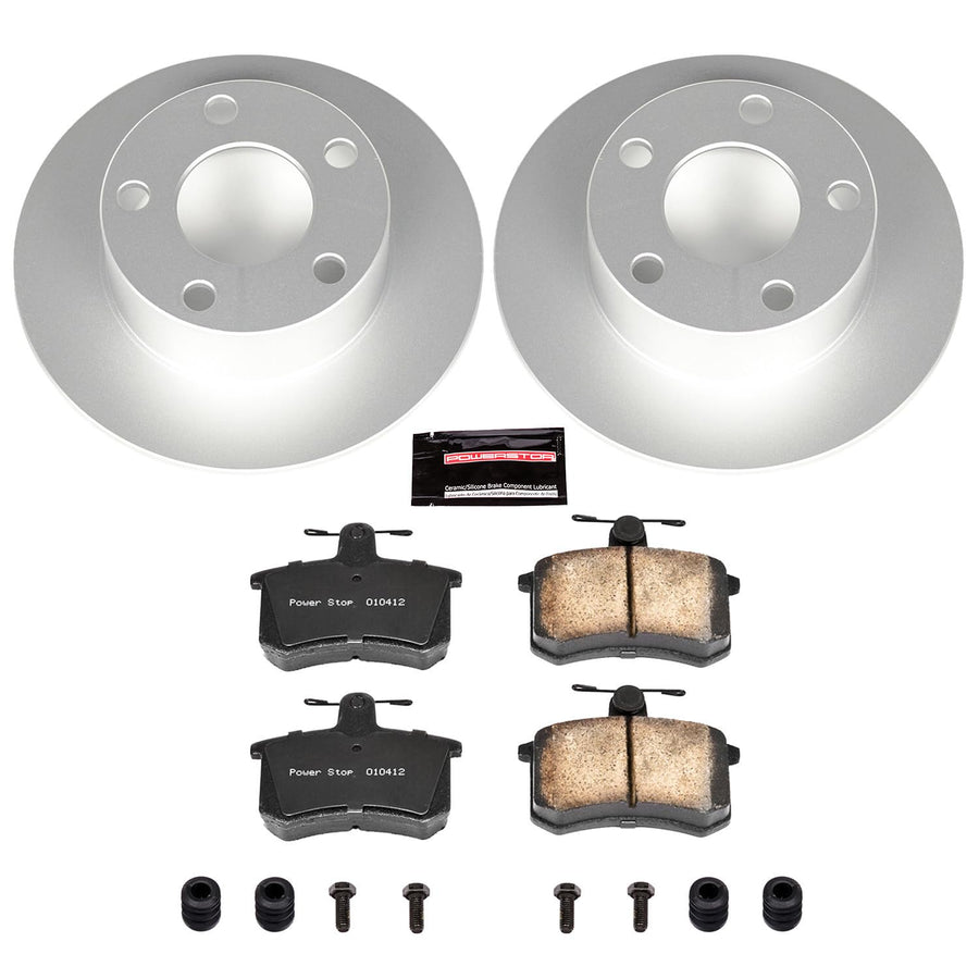 Power Stop Z23 Evolution Geomet Coated Brake Kit For Audi A6 1995-1997, 1995-1998 Audi A6 Quattro [Model Specific]