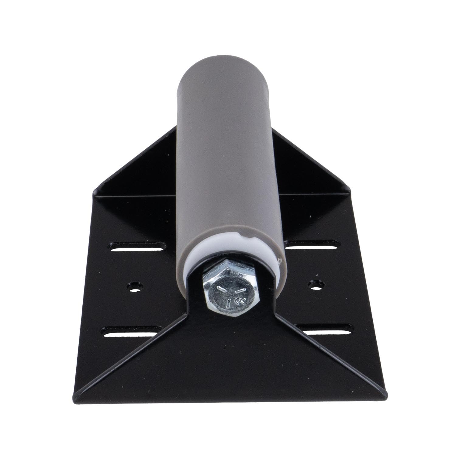 SURFACE MOUNT SLIDE OUT ROLLER, MODEL#648 W/SINGLE GRAY ROLLER, POWDER COAT BLA