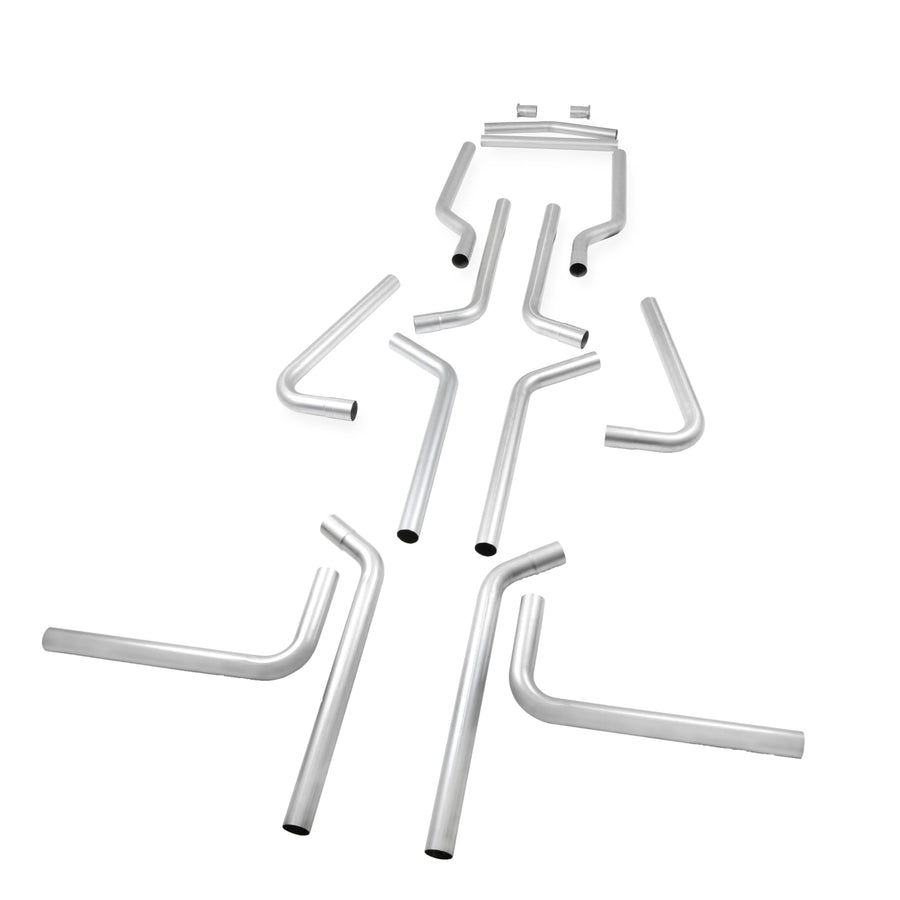 Flowmaster U-Fit 15935 Dual Exhaust Tubing Kit 16 pc. Universal 2.25 Inch Mandrel-Bent Aluminized Steel