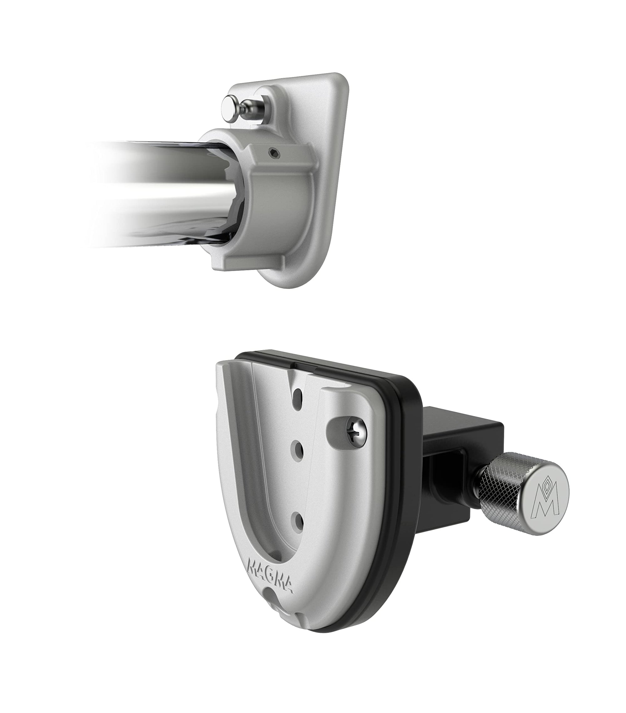 Magma 2" Trailer Hitch Slide Mount T10-343 - Locking BBQ Grill and Table Mount for RV, Camping, and Tailgating, Stainless Steel and Anodized Aluminum
