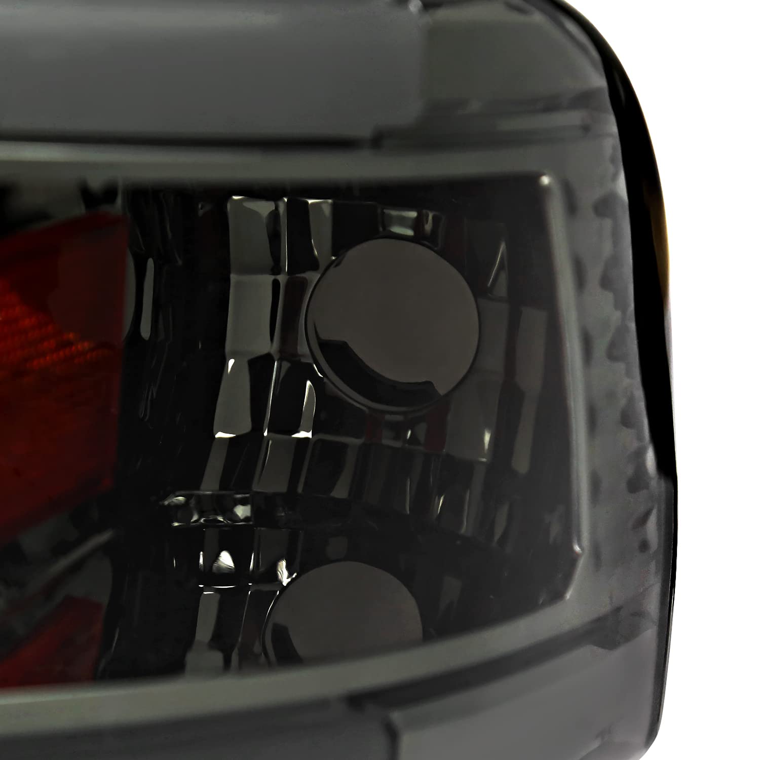 Smoke Headlights w/LED Tube SPEC-D TUNING Compatible with 1994-2001 Dodge Ram 1500, 2500, 3500, Left + Right Pair Headlamps Assembly