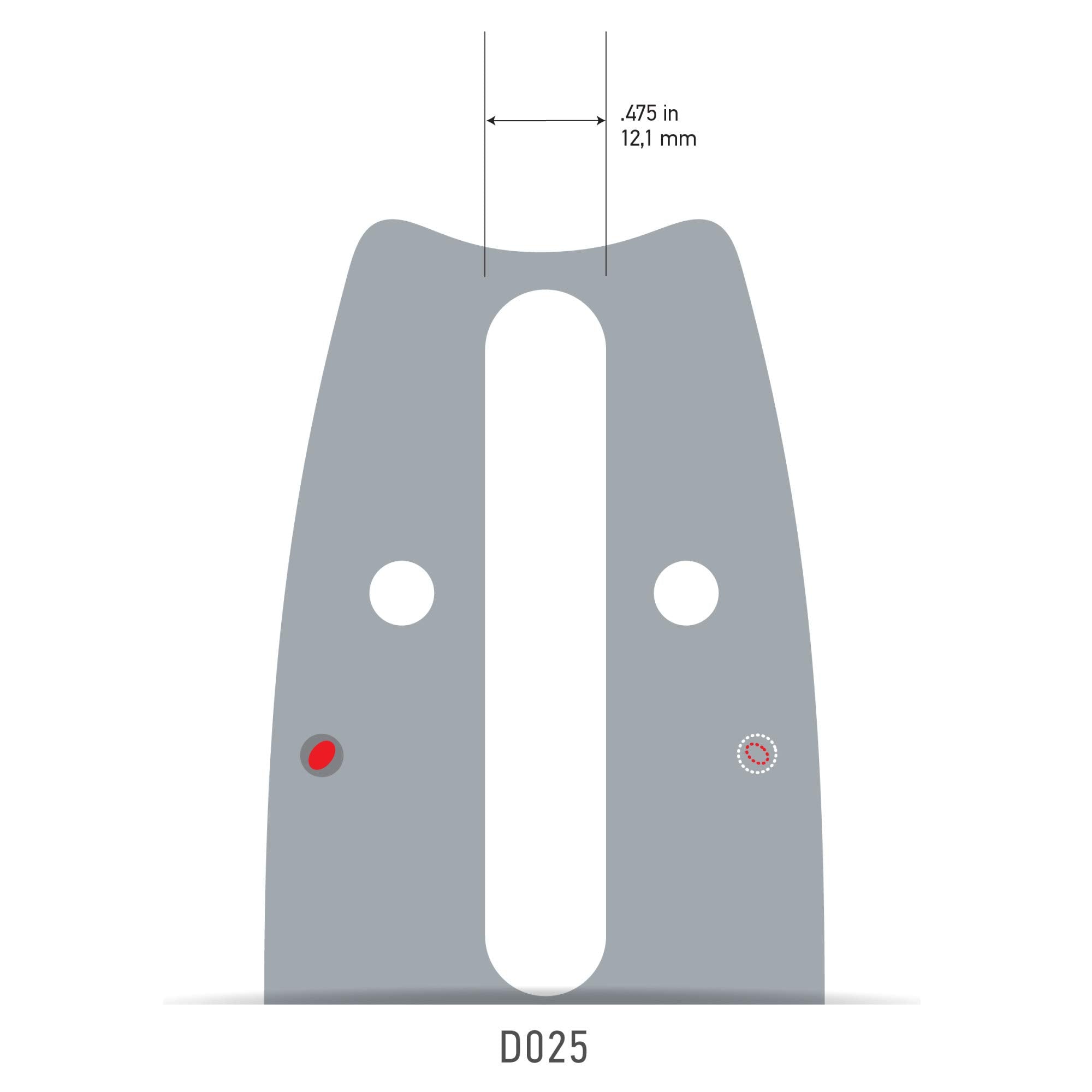 Oregon 200RNDD025 20" Power Match Bar .050" Gauge 3/8" Pitch