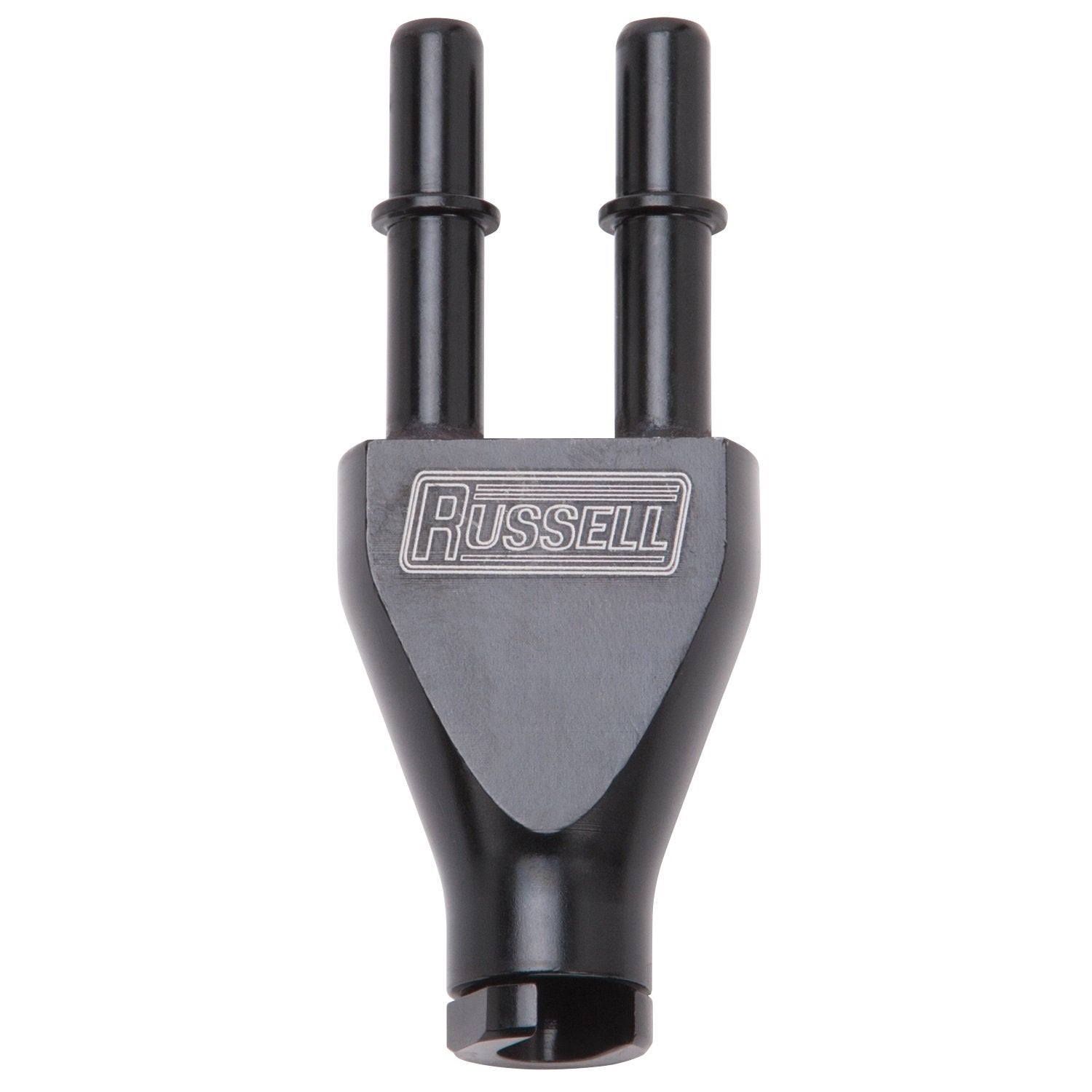 ADAPTER Y-BLOCK 2X 3/8" SAE QUICK DISCONNECT FEMALE TO 3/8" SAE QD MALE BLK ANODIZED