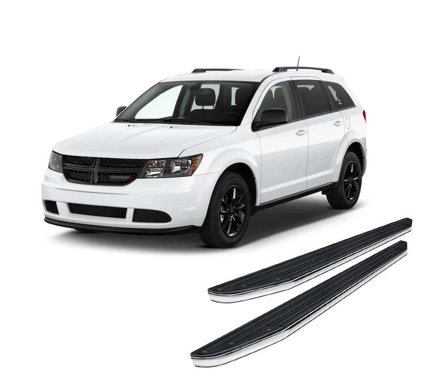 Premium Black Horse Running Boards Compatible with 2009-2020 Dodge Journey-PR-DGJO
