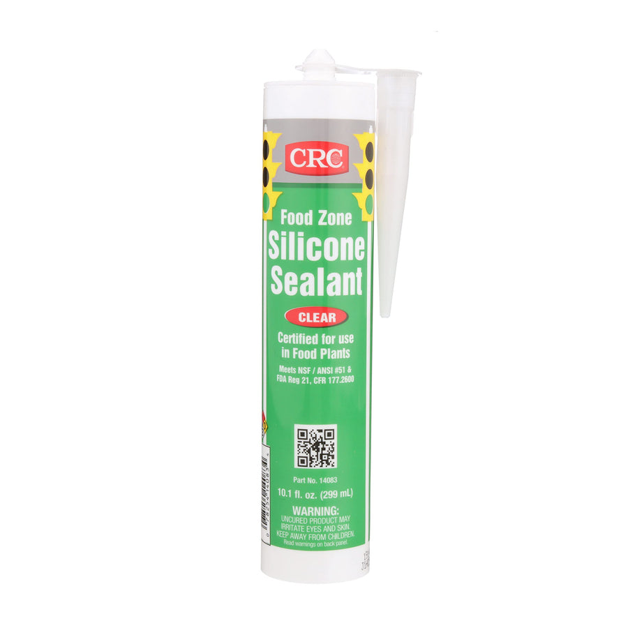 Food Zone CRC Silicone Sealant 14083 – 10.1 FL Oz., Clear Silicone Seal for Bonding, Waterproofing Applications