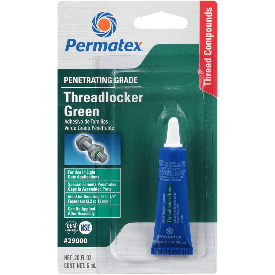 Threadlocker Green Permatex 29000 Penetrating Grade, 6 ml