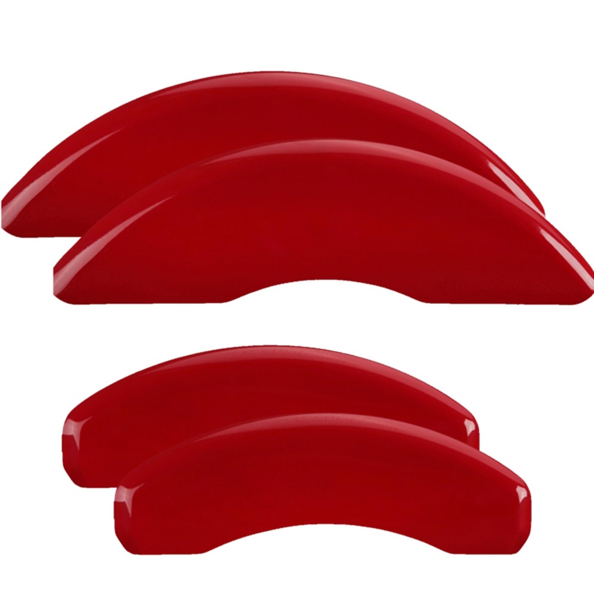 Brake Caliper Covers MGP for Jeep Grand Cherokee L (2021-24’) Requires 18”+ Wheels and Rear Vented Rotors - Powder Coated Red, Aluminum Front and Rear Caliper Covers (Set of 4)