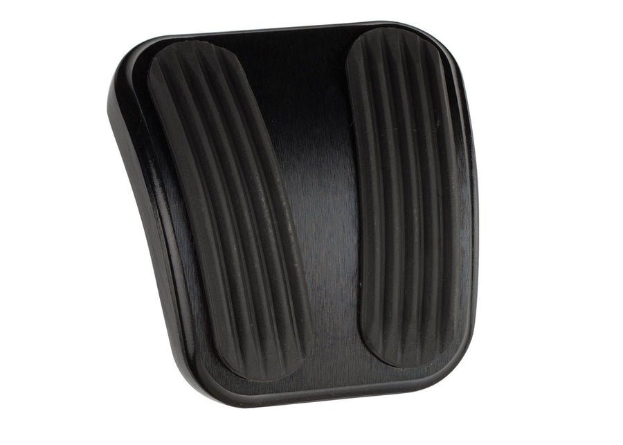 Midnight Series Lokar XBAG-6181 Black Billet Aluminum Curved E-Brake Pad with Rubber Insert