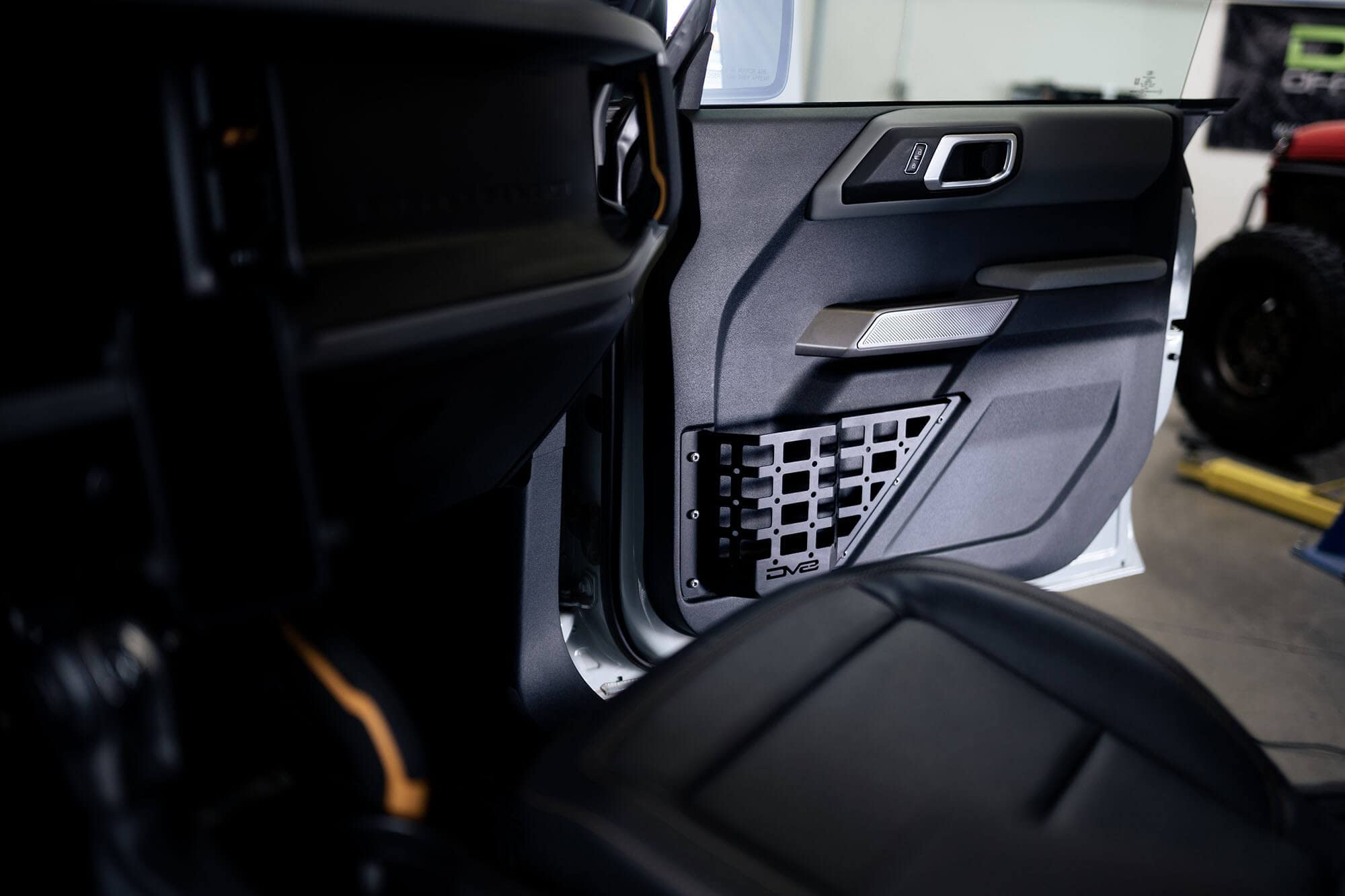 DV8 Offroad Molle Panels for Front Door Pocket 2021+ Ford Bronco 6th Gen | Driver & Passenger Side Pair | Increased Capacity of Door Pockets | Compatible with Molle Accessories