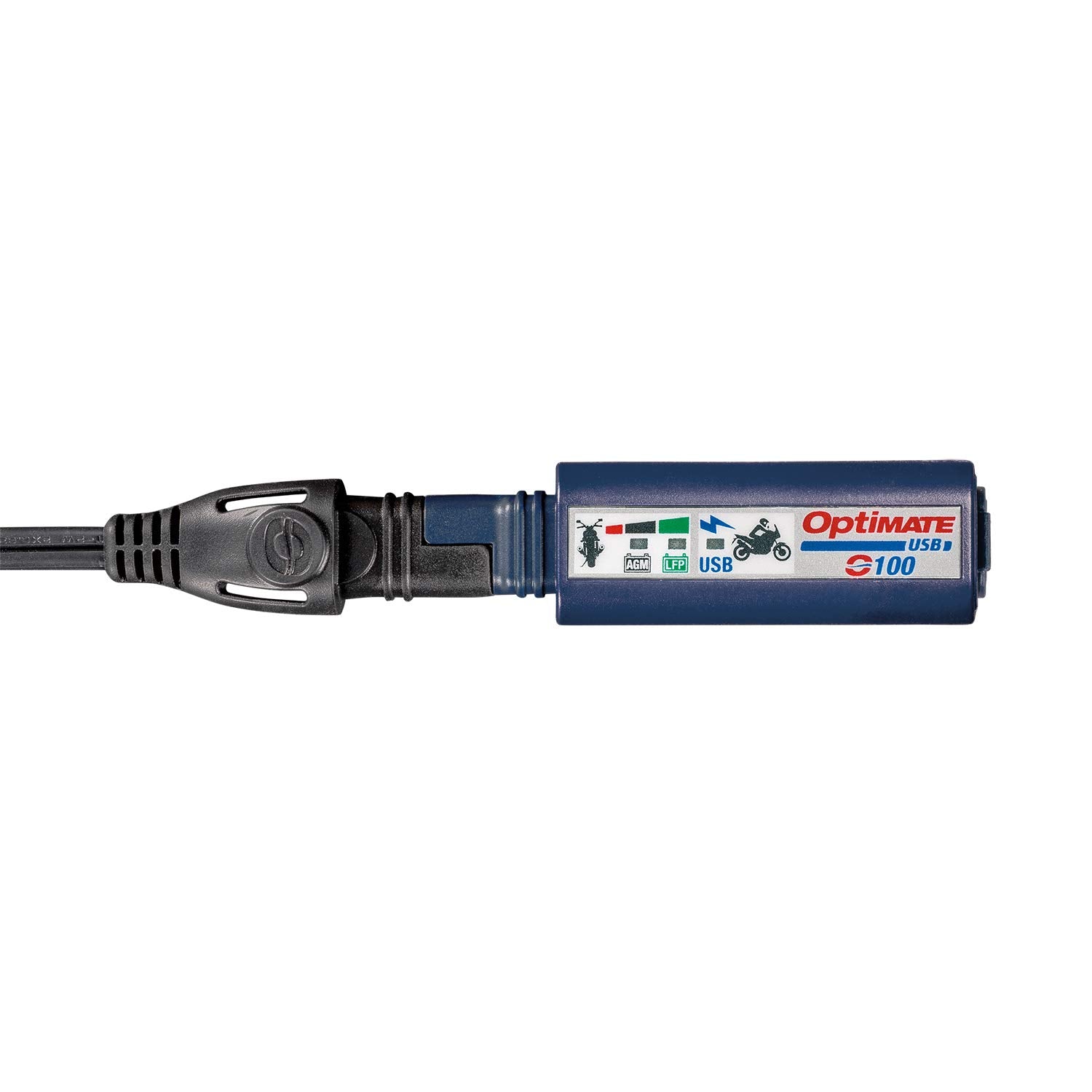 OptiMATE Tecmate USB O-100, Combination 2400mA USB Charger and 3-LED Battery Monitor, With Vehicle Battery Protection