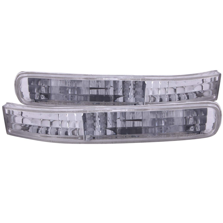 Honda Accord Anzo USA 511007 Chrome Euro w/Amber Reflector Bumper Light Assembly - (Sold in Pairs)