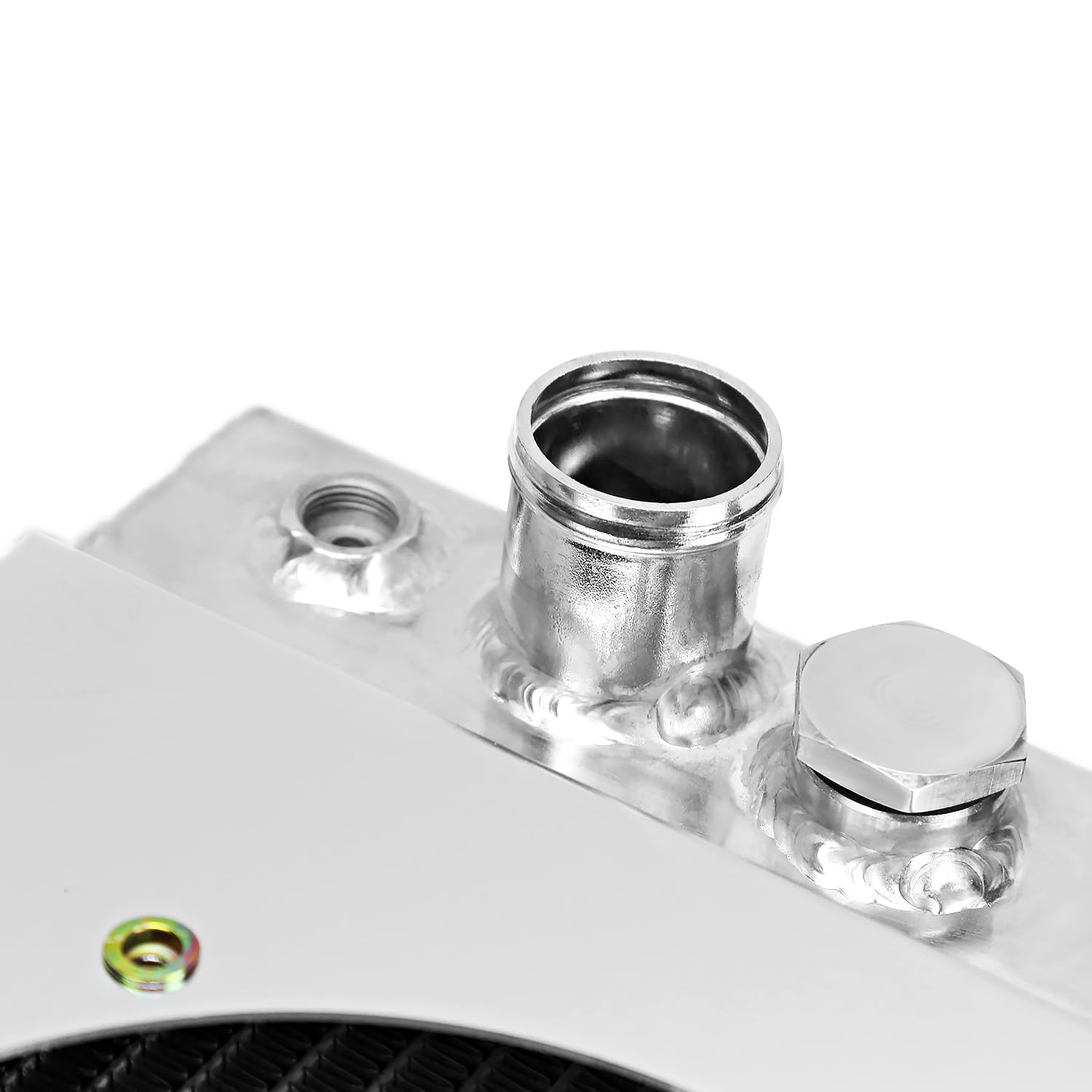 3 Row Radiator with Fan Shroud Spec-D Tuning Aluminum Compatible with 1991-2001 Jeep Cherokee