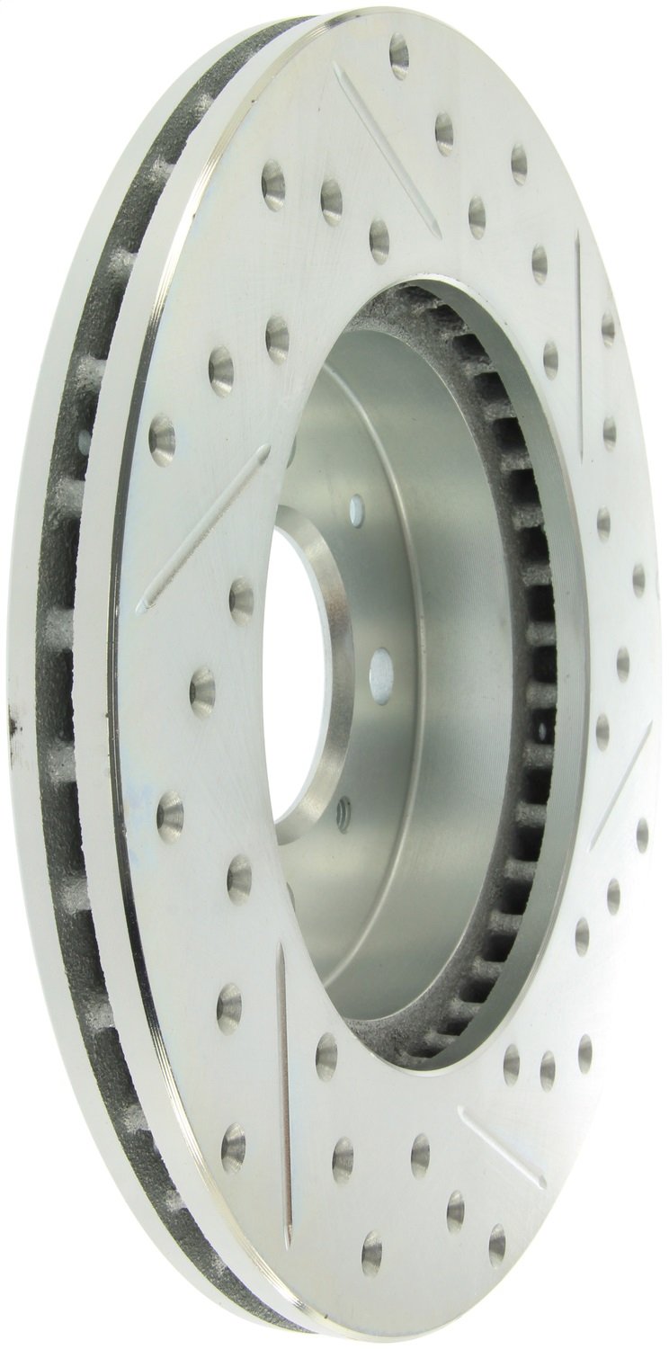 StopTech Select Sport 227.40021R Front Right Drilled/Slotted Disc Brake Rotor - Fits Acura EL, Integra, Honda City, Civic, del Sol, Fit and Insight Vehicles