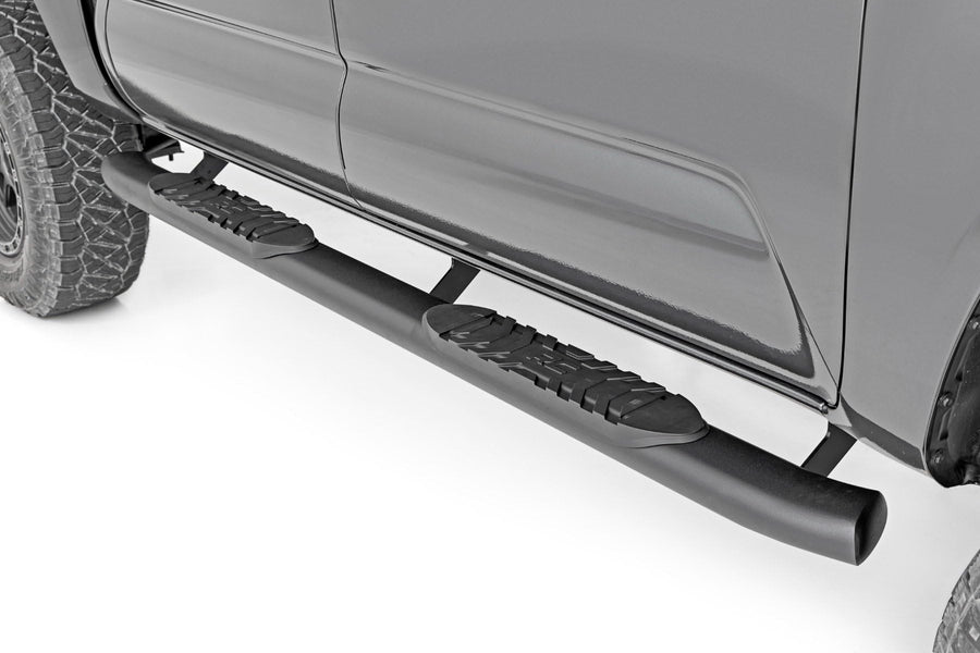 Rough Country Nerf Steps Oval for Toyota Tacoma (2005-2023) Double Cab - OEM Style Rails with Built-in Side Steps