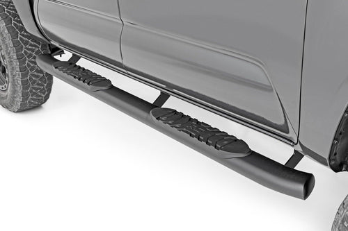 Rough Country Nerf Steps Oval for Toyota Tacoma (2005-2023) Double Cab - OEM Style Rails with Built-in Side Steps