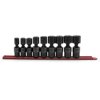 9 Pc. GEARWRENCH 1/2" Drive 6 Point Standard X-Core™ Pinless Universal Impact SAE Socket Set - 84978