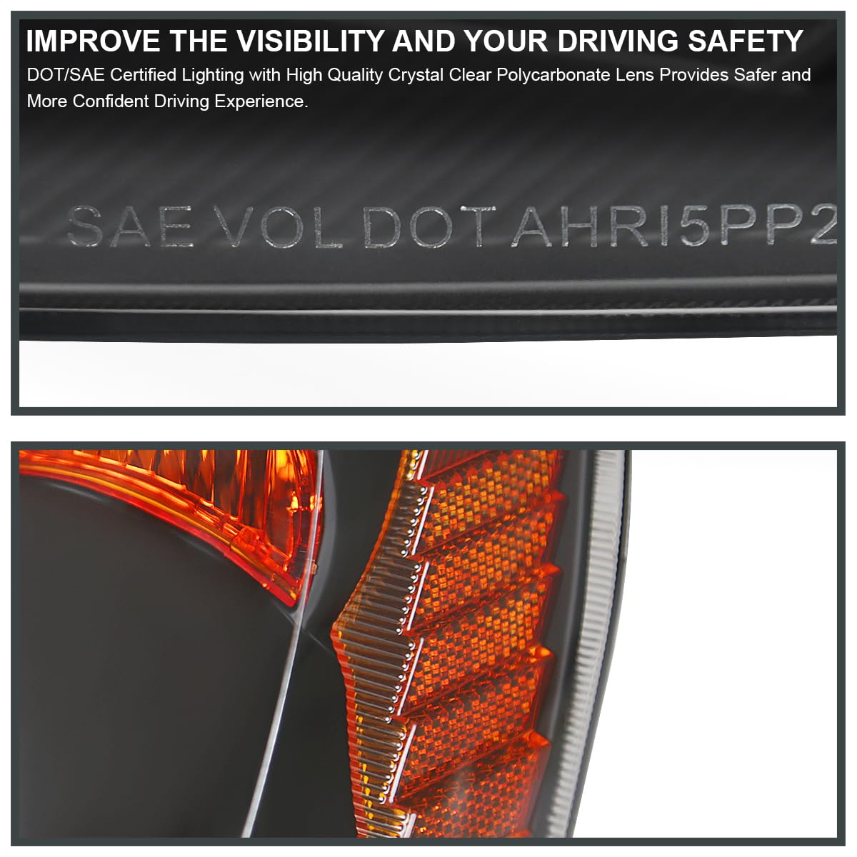 Black Headlights SPEC-D TUNING Compatible with 2005-2006 Honda CR-V models made in Japan only