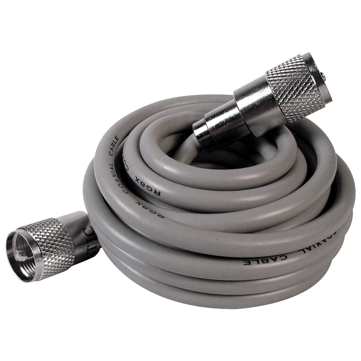 Gray Astatic 302-10268 3-Foot Cable with PL-259 Connectors - Fit Most Fiberglass CB Antennas up to 5-feet