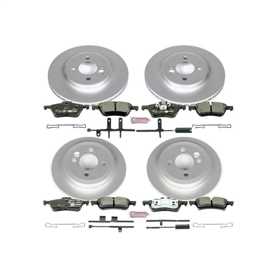 Power Stop ESK5725 Euro-Stop Front & Rear Brake Kit Mini Cooper For Mini Cooper 2002-2006 [Model Specific]